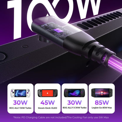 Hub Suport cu Cooler Lisen S1 pentru Consola ROG / Lenovo / Razer / Aya / Logitech / Onexplayer Series, Negru  YL0423110005