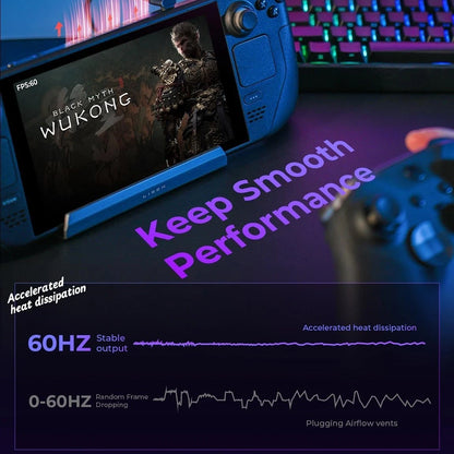 Hub Suport cu Cooler Lisen S1 pentru Consola ROG / Lenovo / Razer / Aya / Logitech / Onexplayer Series, Negru  YL0423110005