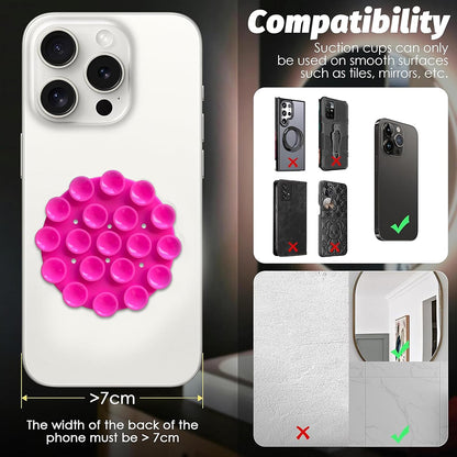 Suport cu Ventuze Techsuit SP-CUP, Roz