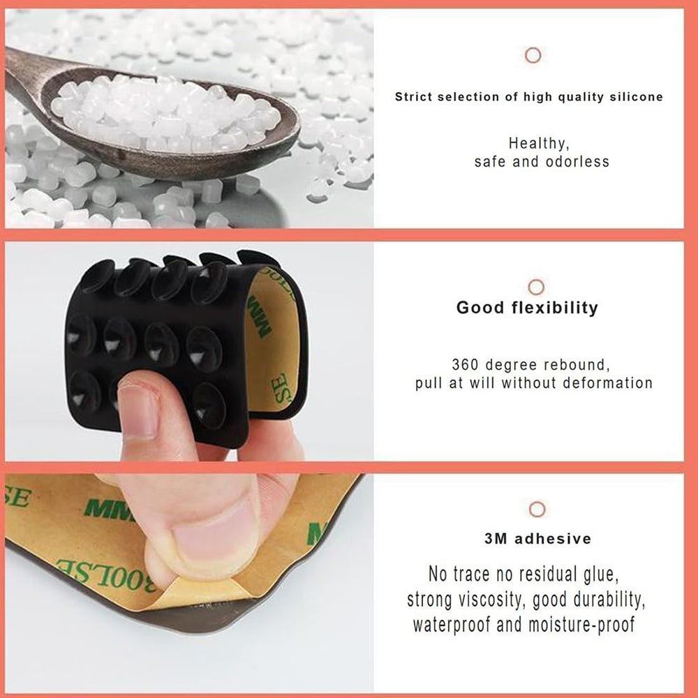 Suport cu Ventuze Techsuit SPP-PAD, Roz Deschis