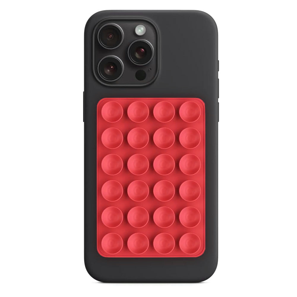 Suport cu Ventuze Techsuit SR-PAD, Rosu