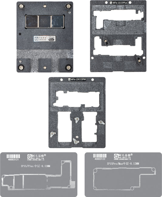 Suport de Lucru Reballing Amaoe MFix-15 pentru Apple iPhone 15 Series