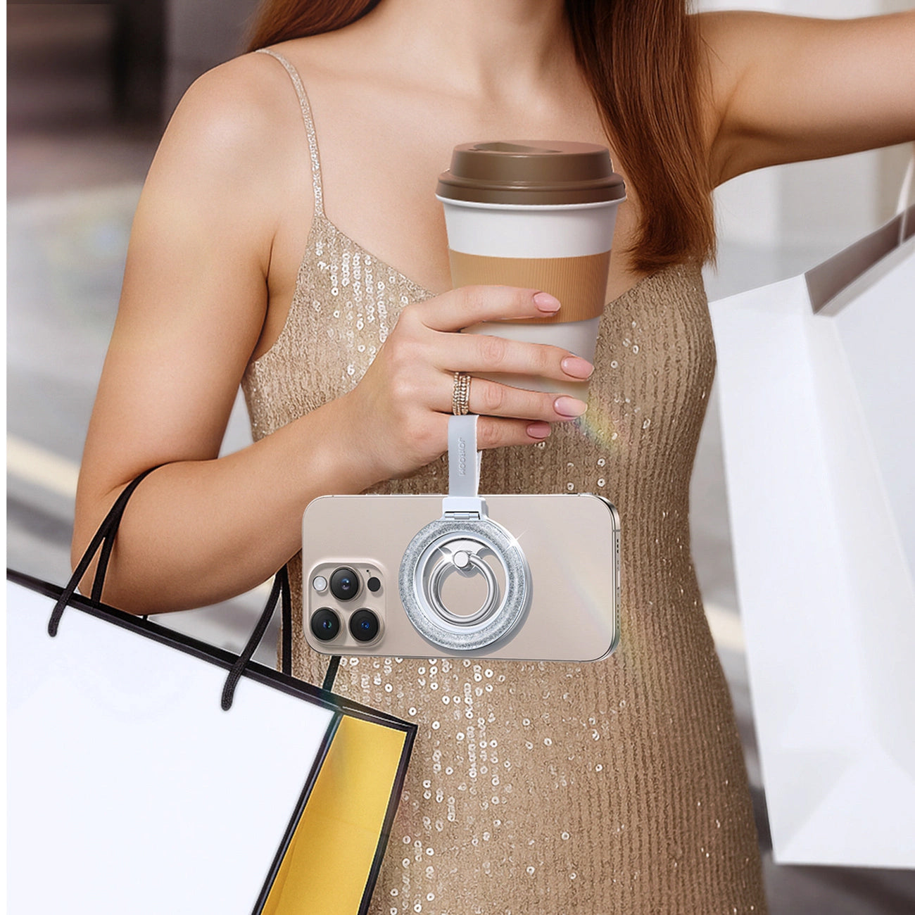 Suport Inel Joyroom JR-ZS425 Glitter, Universal, Alb