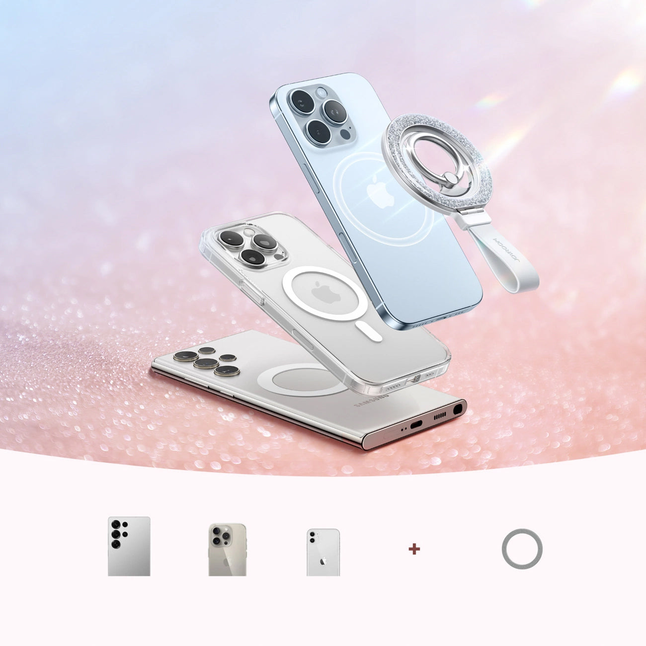 Suport Inel Joyroom JR-ZS425 Glitter, Universal, Alb