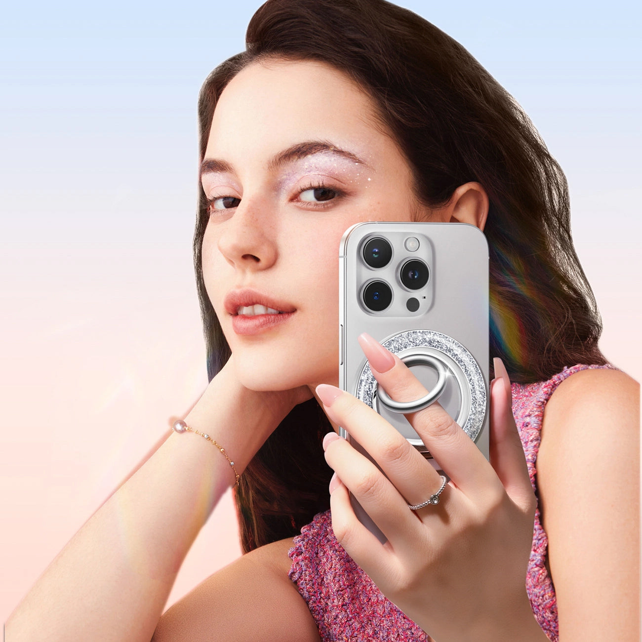 Suport Inel Joyroom JR-ZS425 Glitter, Universal, Alb