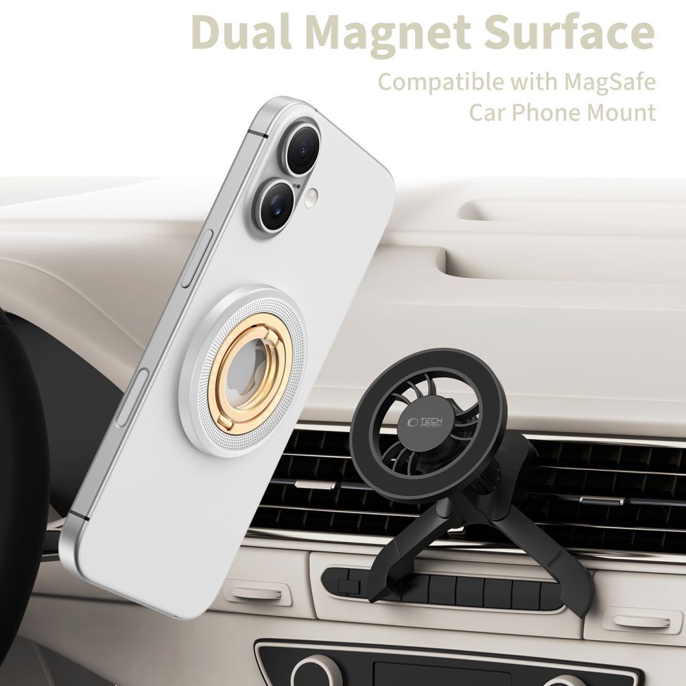 Suport Inel Tech-Protect MMR700 Lamano, Universal, Argintiu Auriu