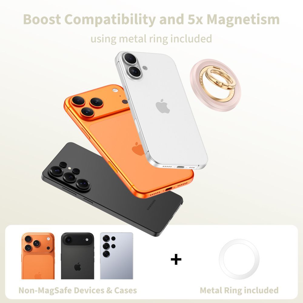 Suport Inel Tech-Protect MMR700 Lamano, Universal, Roz Auriu