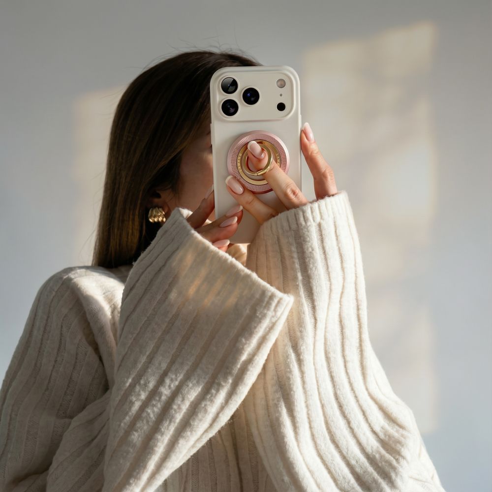 Suport Inel Tech-Protect MMR700 Lamano, Universal, Roz Auriu