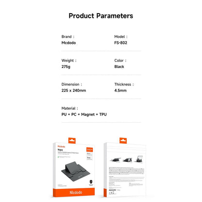 Suport McDodo FS-8020 Napa pentru Laptop 11inch - 16inch, Negru