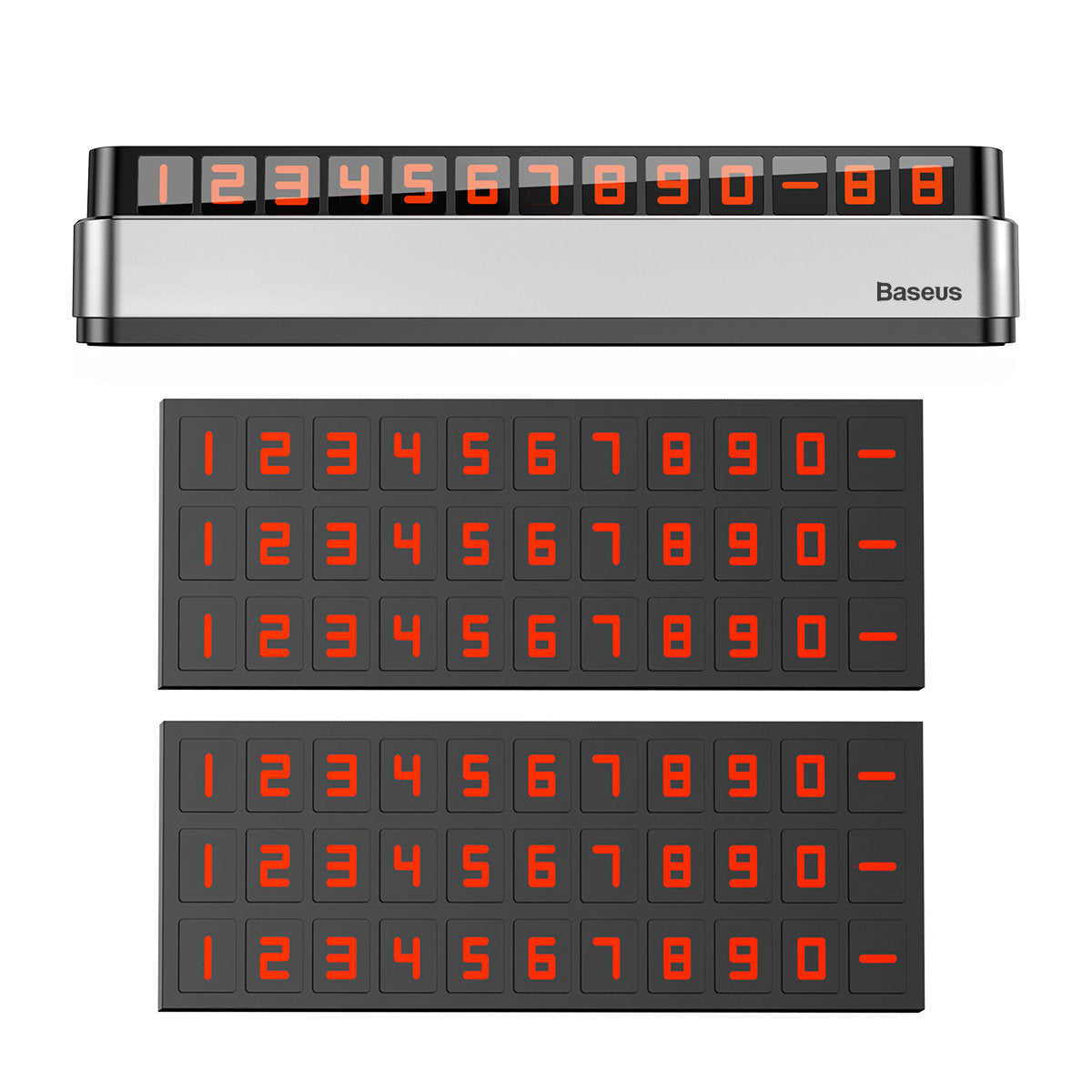 Samochodowy uchwyt na numer telefonu Baseus Moonlight Box ACNUM-B0S