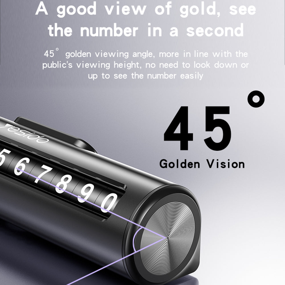 Suport Numar Telefon Auto Yesido C202, Negru