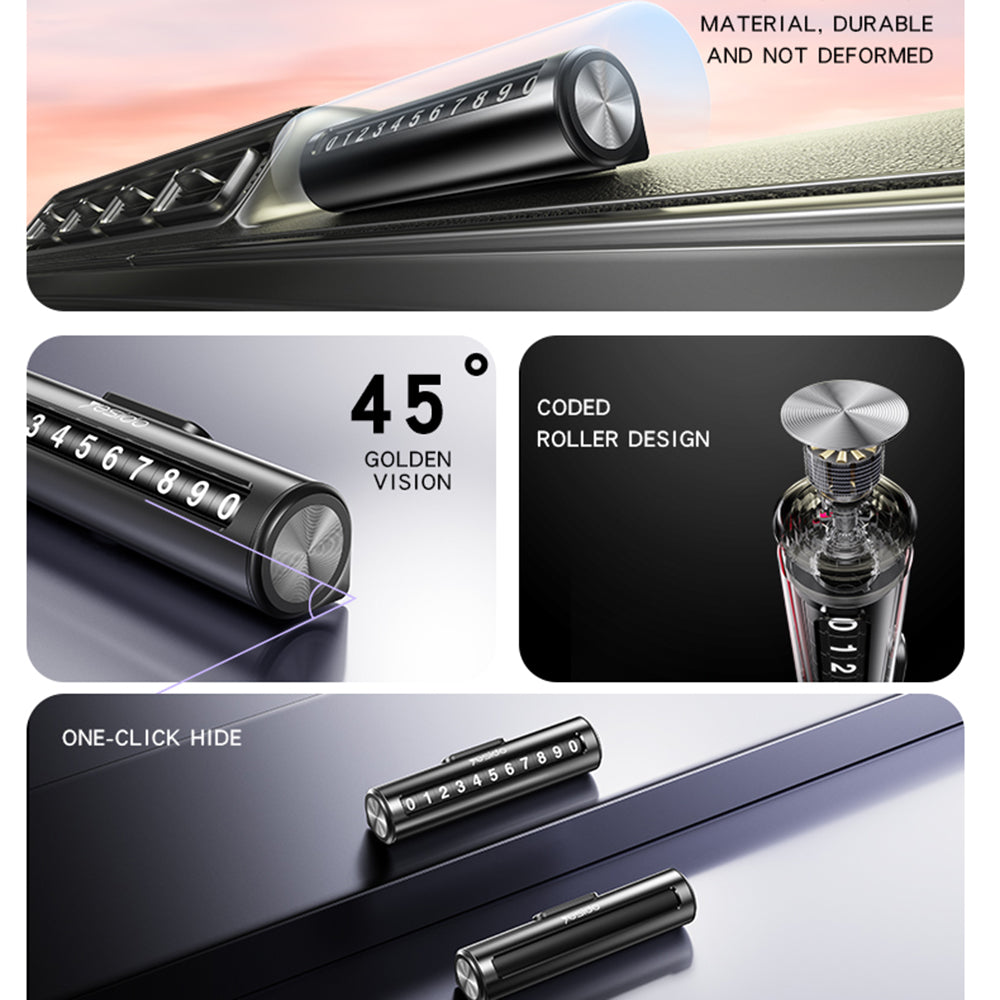 Suport Numar Telefon Auto Yesido C202, Negru