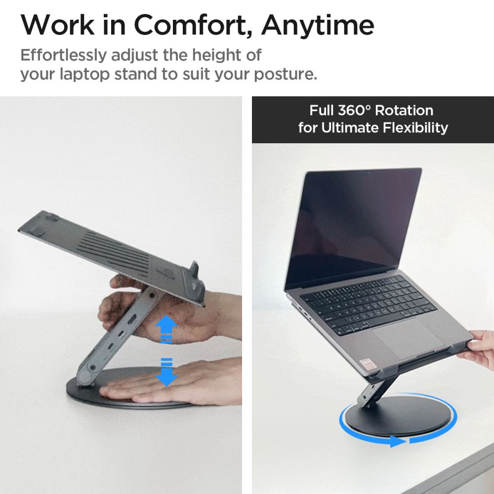 Suport Spigen LD204H pentru Laptop, Argintiu