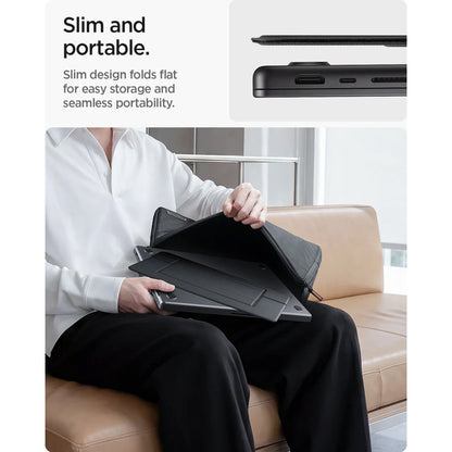 Suport Spigen Slim Fold LD201-S7 pentru Laptop max. 14inch, Negru AMP11116