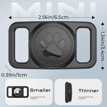 Suport Techsuit BuddyGuard DG1 pentru Apple AirTag la Zgarda Animal Companie, Negru