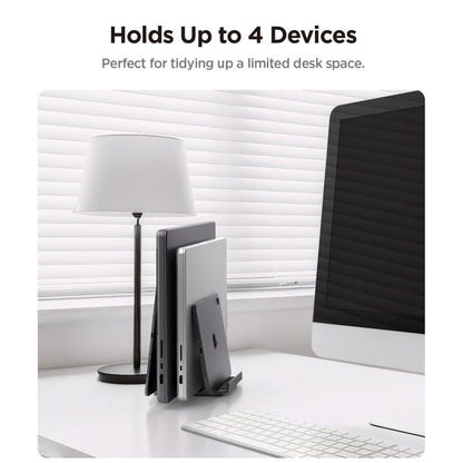 Suport Vertical Spigen LD208S4 Two pentru Laptop cu grosime 14mm - 27mm, Gri