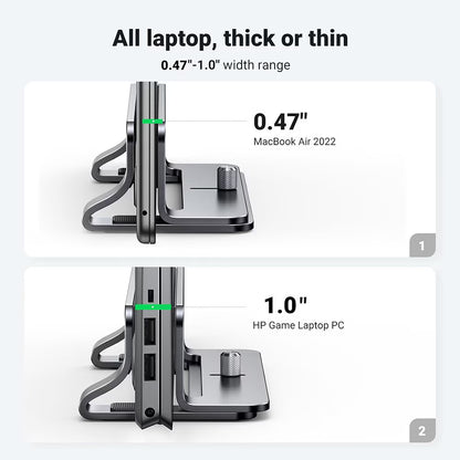 Suport Vertical UGREEN LP258 (29277) pentru Laptop cu grosime 12mm - 26mm, Argintiu