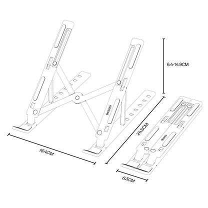 Suport Yesido LP07 pentru Laptop 13inch - 20inch, Argintiu