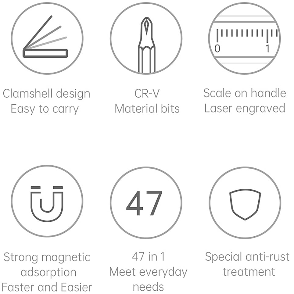 Surubelnita Jakemy JM-8180, 47in1, Neagra