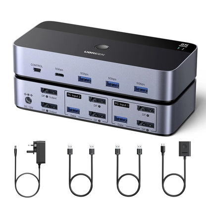 Switch Video DisplayPort UGREEN AK700 (55851), Gri