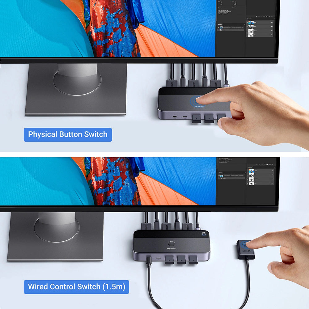 Switch Video HDMI UGREEN CM664, Negru