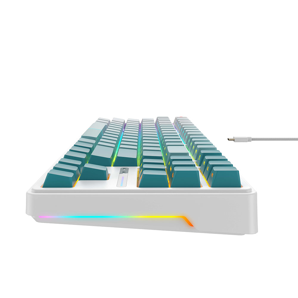 Tastatura Gaming HAVIT KB901L, RGB, 1.8m, Alba Verde