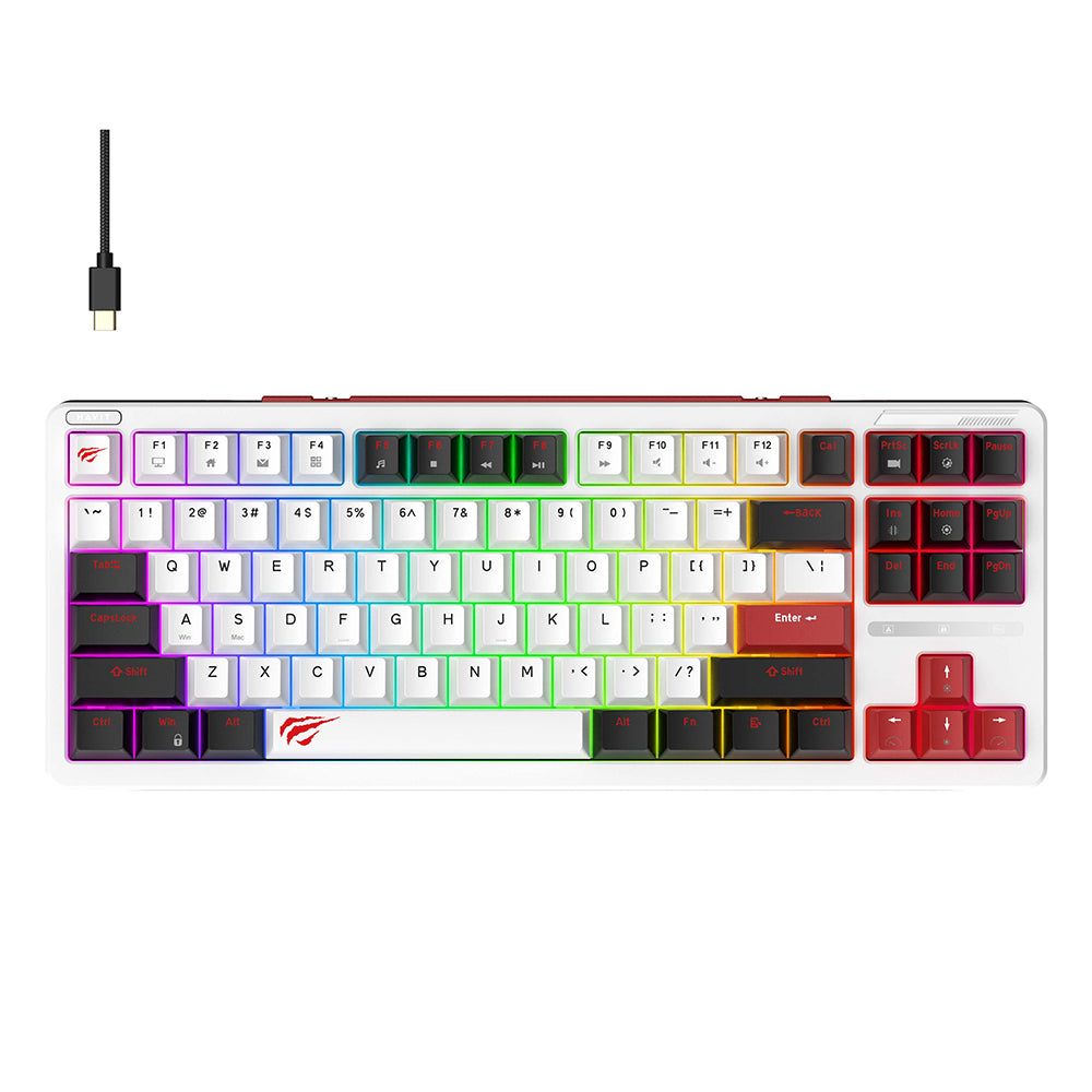 Tastatura Gaming HAVIT KB902L, RGB, 1.8m, Multicolor