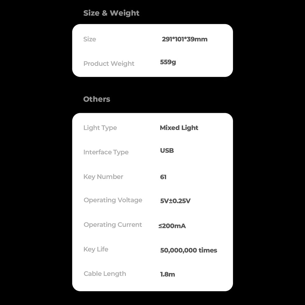 Tastatura Gaming HAVIT KB903L, RGB, 1.8m, Albastra Alba