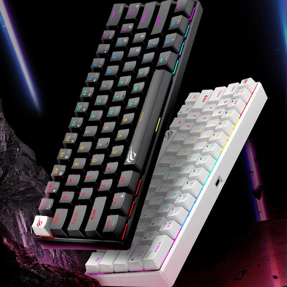 Tastatura Gaming HAVIT KB903L, RGB, 1.8m, Transparenta Alba