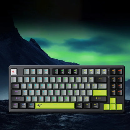Tastatura Gaming HAVIT KB904L, RGB, 1.8m, Neagra Verde