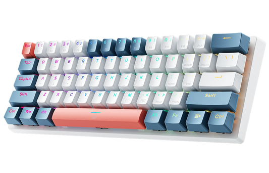 Tastatura Gaming Wired USB Machenike K500-B61 Mechanical, RGB, Backlight Rosu, Alba Albastra