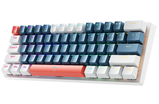 Tastatura Gaming Wired USB Machenike K500-B61 Mechanical, RGB, Backlight Maro, Albastra Alba