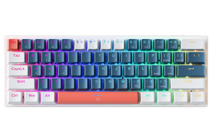Tastatura Gaming Wired USB Machenike K500-B61 Mechanical, RGB, Albastra Alba