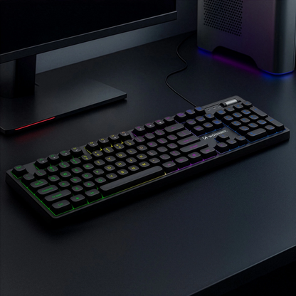 Tastatura Gaming Wired USB WZK WKG-200, RGB, 1.5m, Neagra