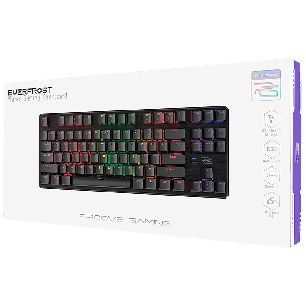 Tastatura Gaming Wired USB Proove Everfrost, RGB, 1.8m, Neagra CKEVEN00000401