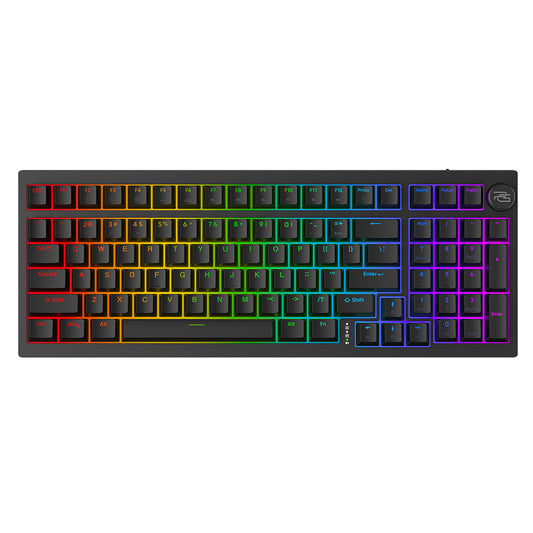 Tastatura Gaming Wireless Proove Slicker, RGB, BT / Wi-Fi / Wired, 1.8m, Neagra WKSLEN00022401