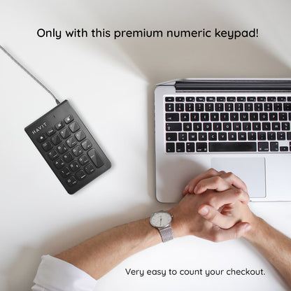 Tastatura Numerica Wired USB HAVIT KB223, 1.5m, Neagra