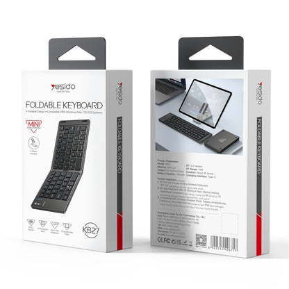 Tastatura Pliabila Bluetooth Yesido KB27, Neagra