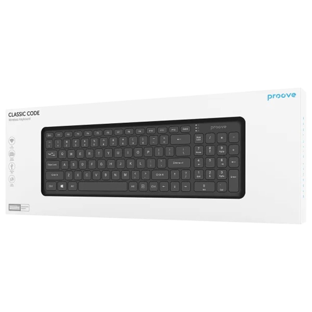 Tastatura Wireless Proove Classic Code, Neagra KBCDEN00003001