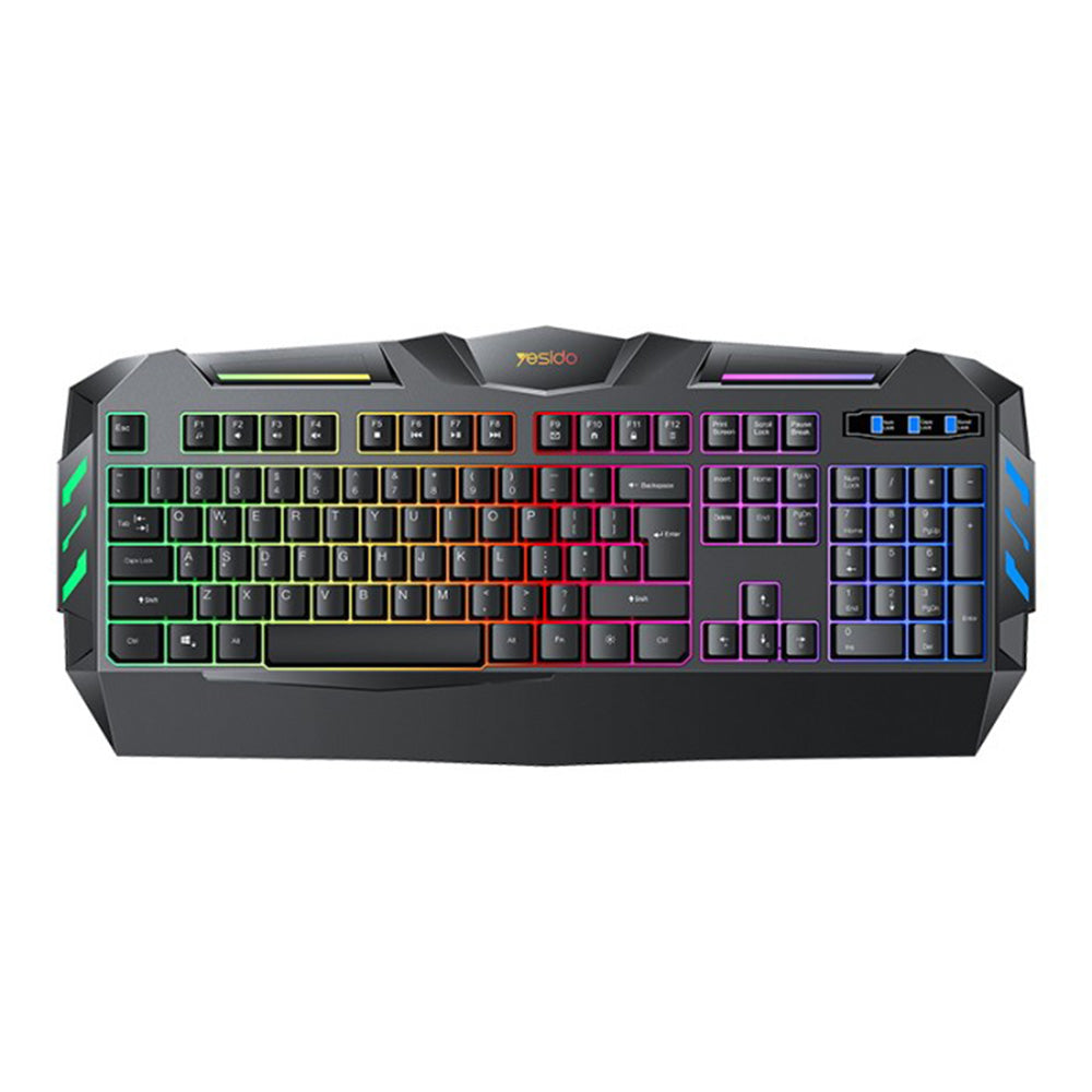 Tastatura Wireless Yesido KB21, RGB, 1.5m, Neagra