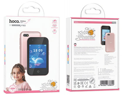 Telefon Mobil HOCO Y102 Kids, 2G, Afisaj 2.8inch, Roz