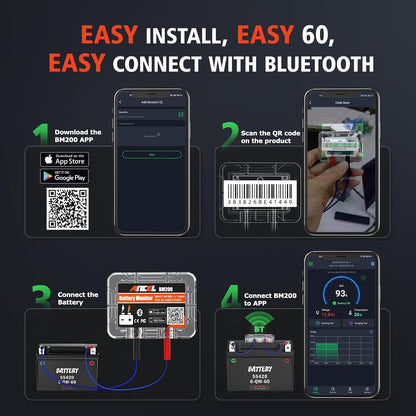 Tester Bluetooth Monitorizare Baterie Auto Ancel BM200