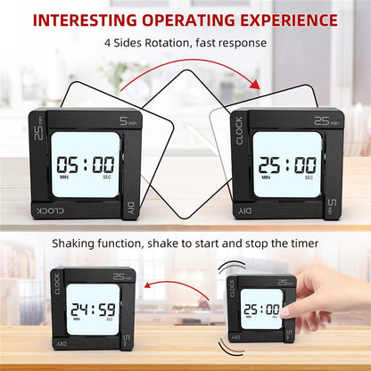 Timer Temporizator OEM EN7019 Flip, Negru