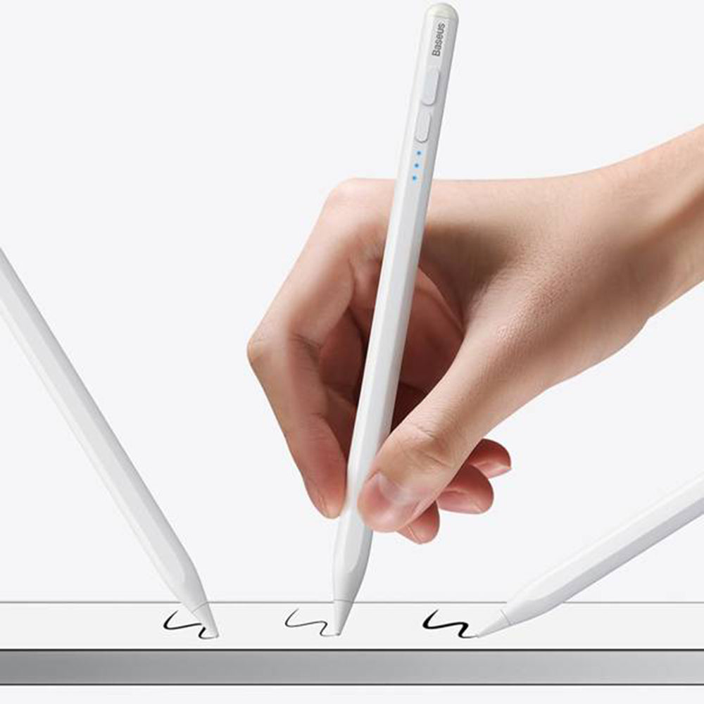 Touch Pen Baseus Smooth Writing 2 Series pentru Apple iPad, Versiune Activ, Alb SXBC060402