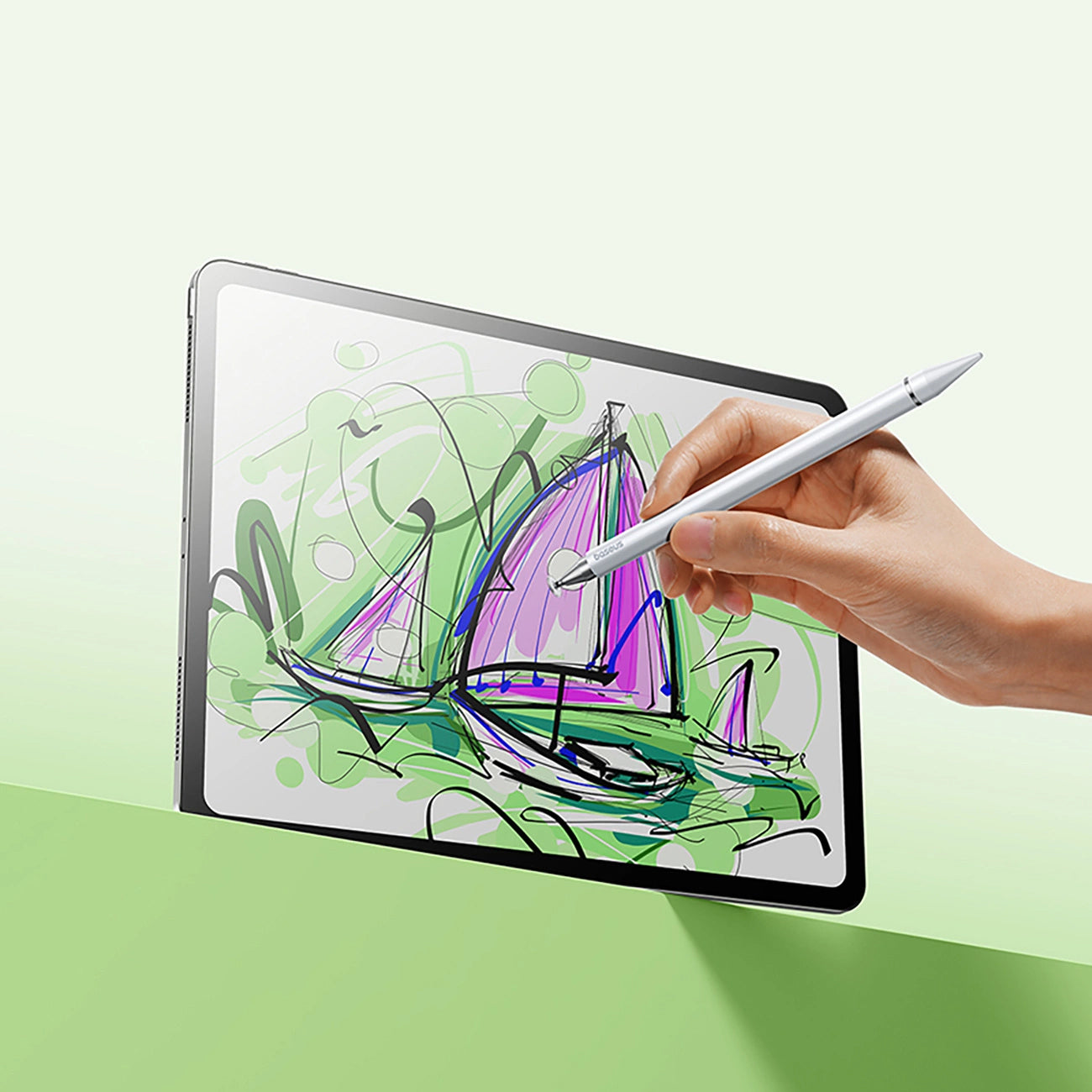 Touch Pen Baseus Smooth Writing 3 Magnetic 3in1 Series, Versiune Pasiv, Alb P80080804213-00