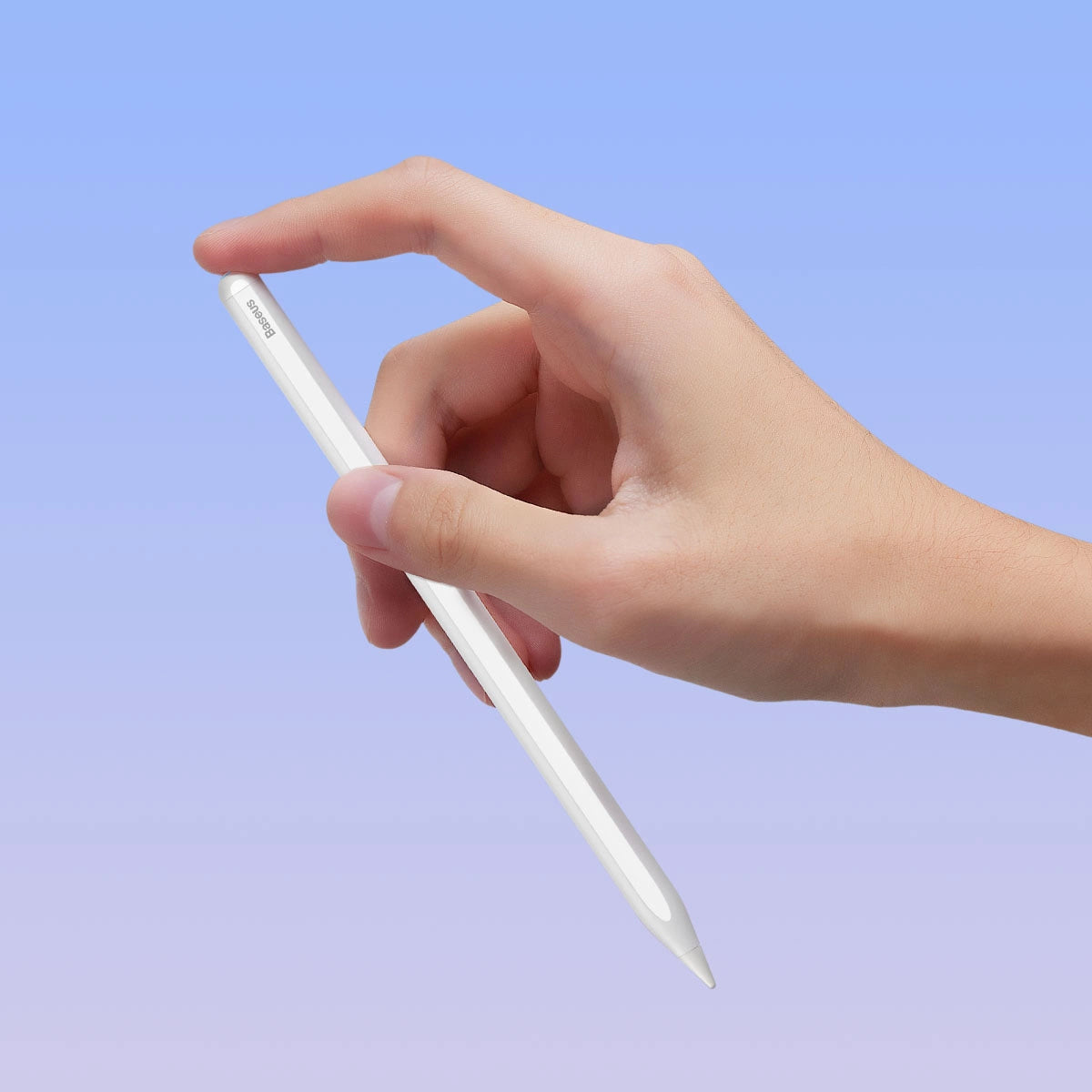 Touch Pen Baseus Smooth Writing 2 Series pentru Apple iPad, Versiune Wireless Activ, Alb SXBC060002
