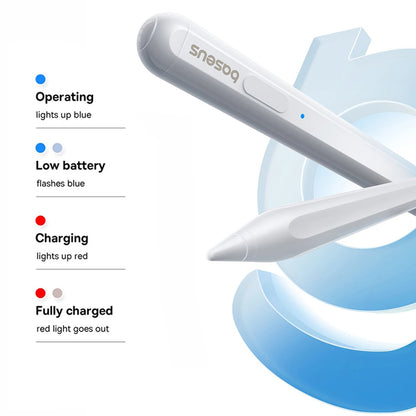 Touch Pen Baseus Smooth Writing 2 Series pentru Apple iPad, Versiune Wireless Activ, Alb P80015802213-03