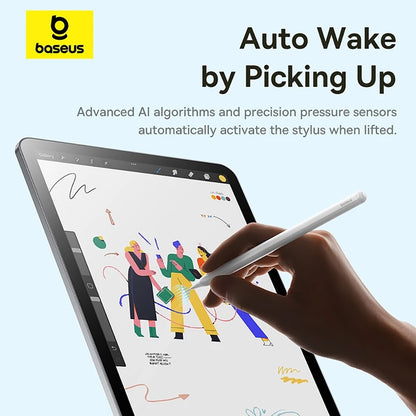Touch Pen Baseus Smooth Writing 3 Series pentru Apple iPad, Versiune Wireless Activ, Alb P80080806213-00