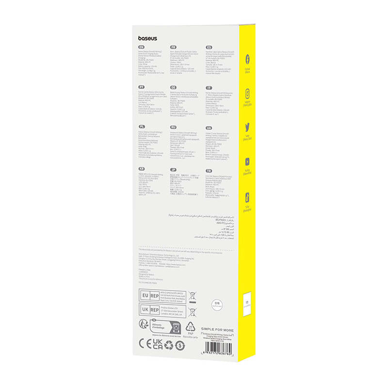 Touch Pen Baseus Smooth Writing pentru Apple iPad, Versiune Wireless & Wired Activ, Alb C40169009123-00