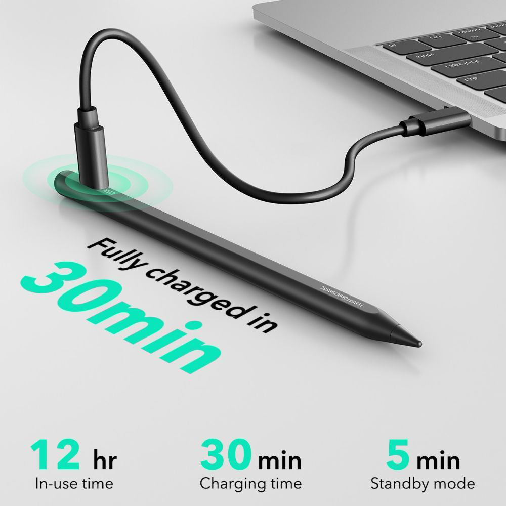 Touch Pen ESR Geo pentru Apple iPad, Versiune Activ, Negru